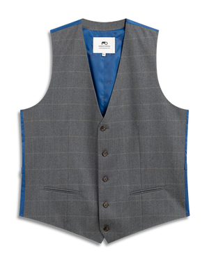 Flanell Grey Check Vest