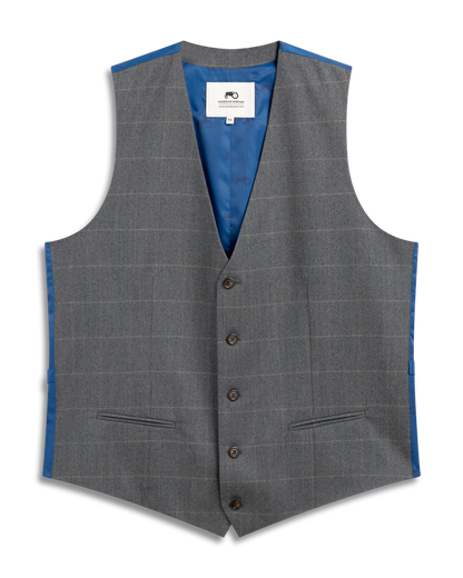Flanell Grey Check Vest