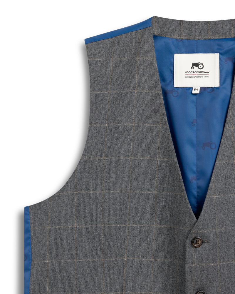 Flanell Grey Check Vest