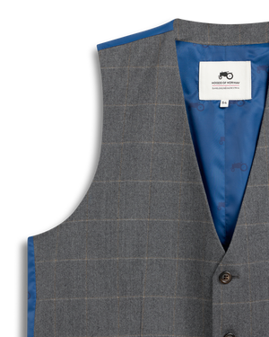 Flanell Grey Check Vest