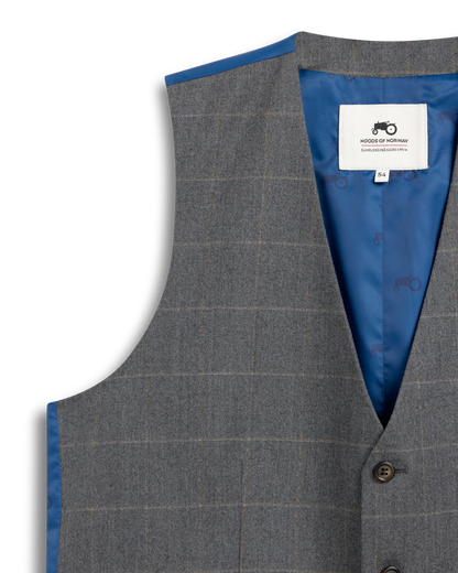 Flanell Grey Check Vest