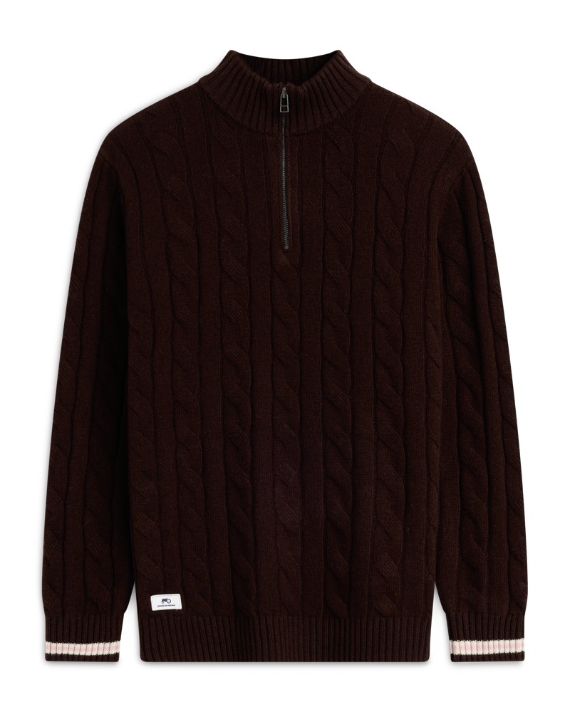 Knit Cable Half Zip
