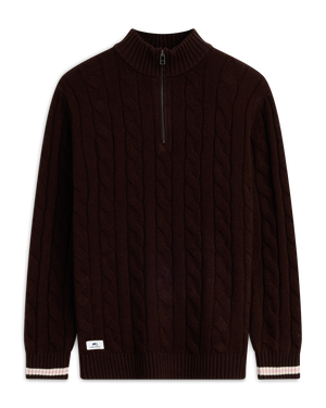 Knit Cable Half Zip