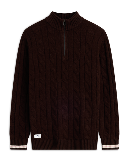Knit Cable Half Zip