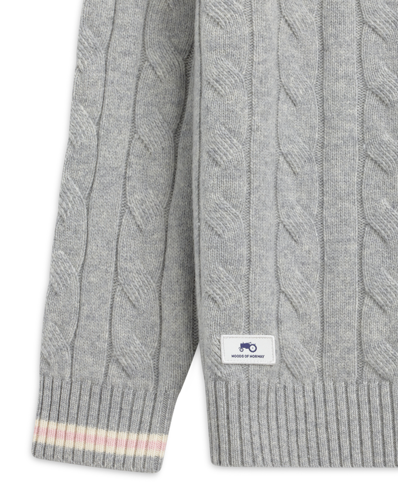 Knit Cable Half Zip