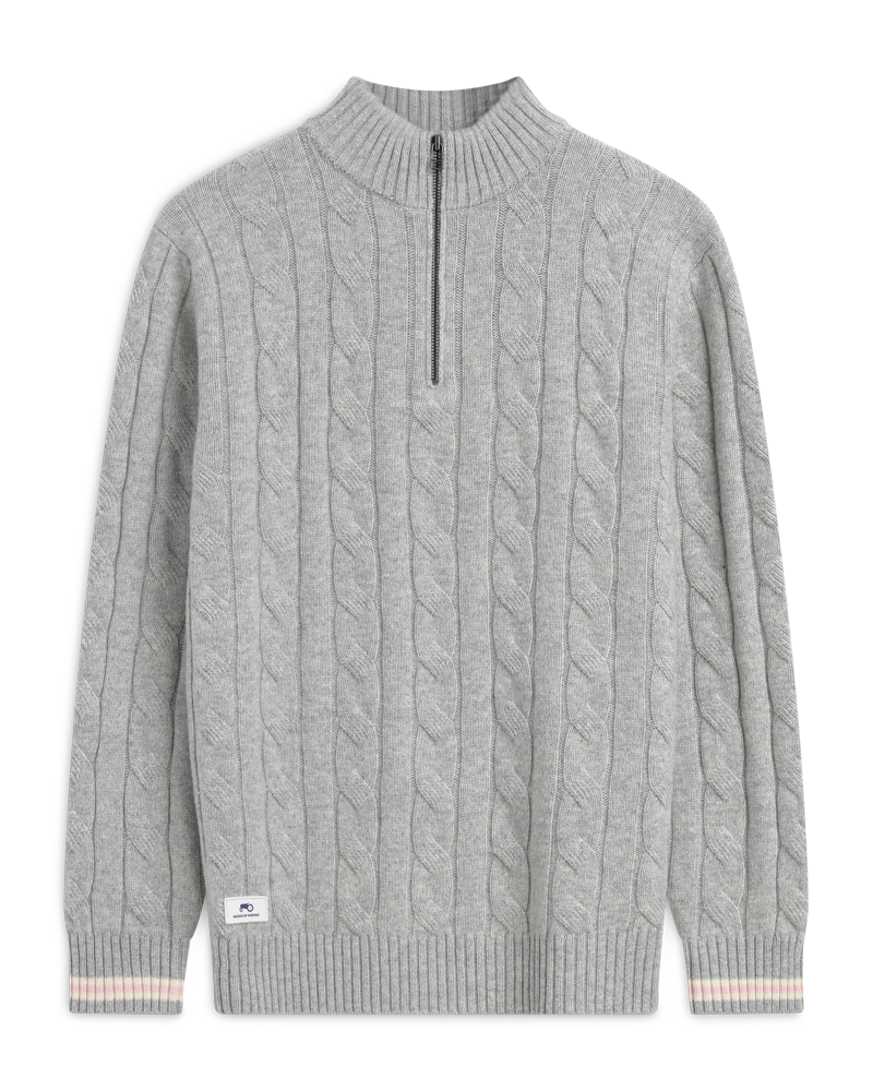 Knit Cable Half Zip