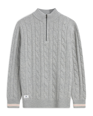 Knit Cable Half Zip