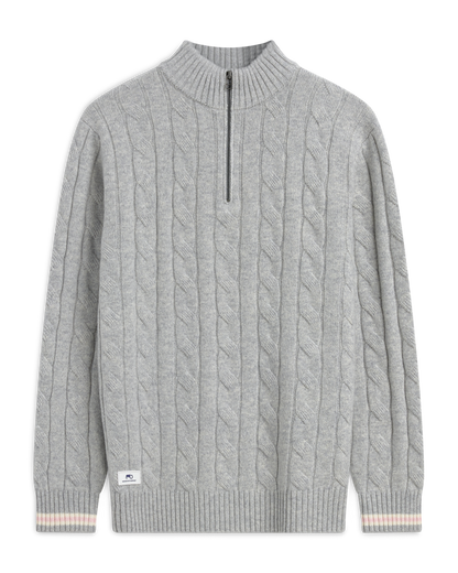 Knit Cable Half Zip