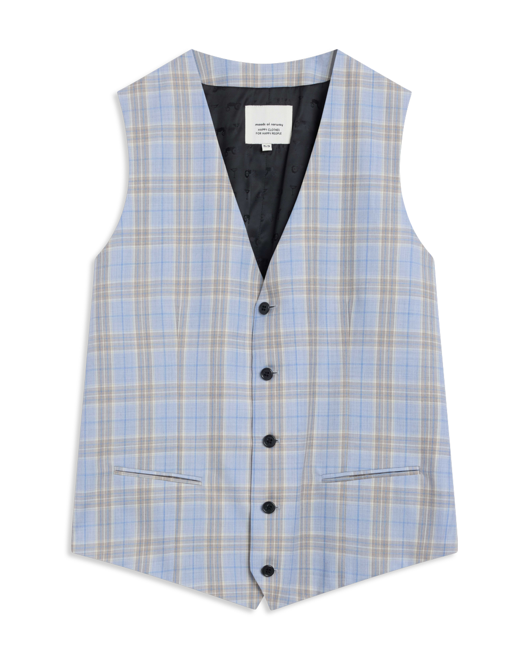Light Blue Summer Check Vest