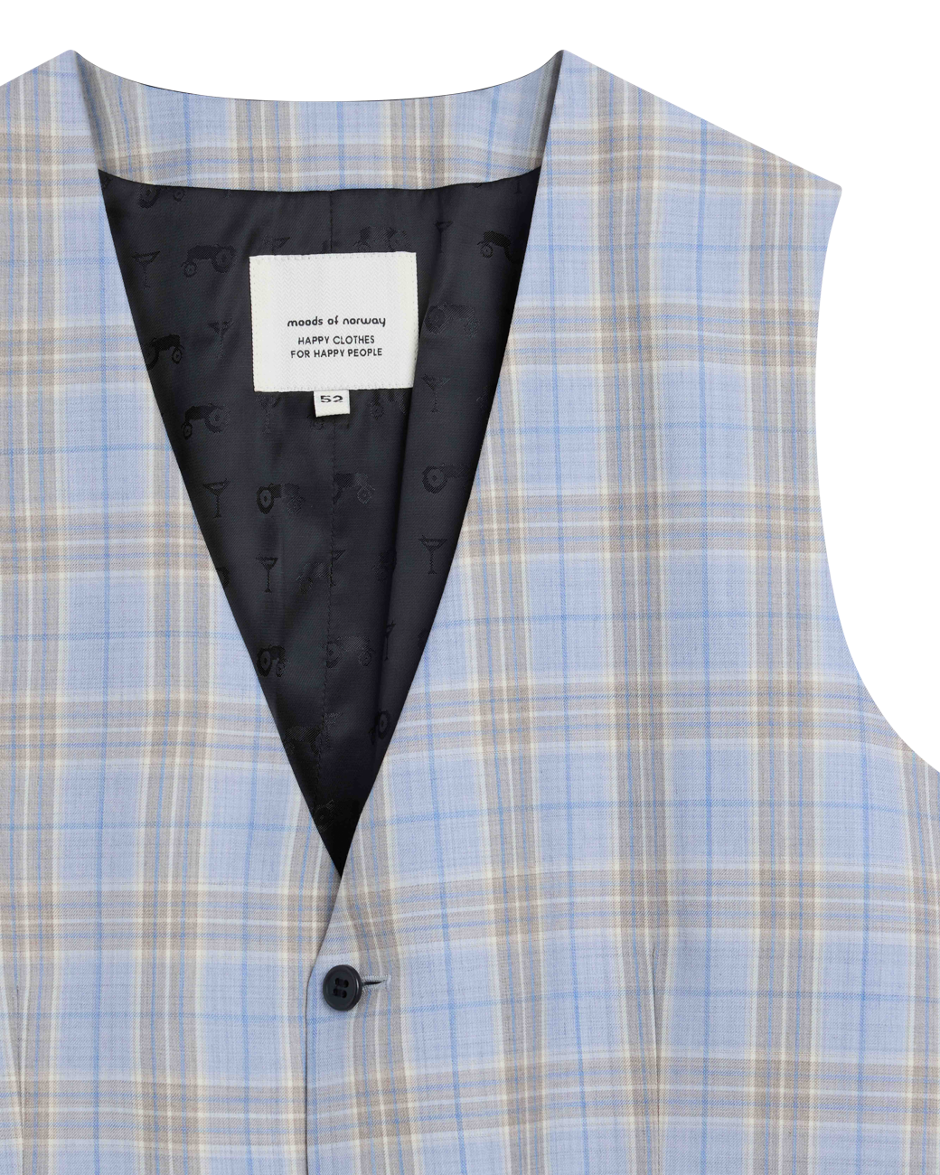 Light Blue Summer Check Vest