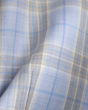Light Blue Summer Check Vest
