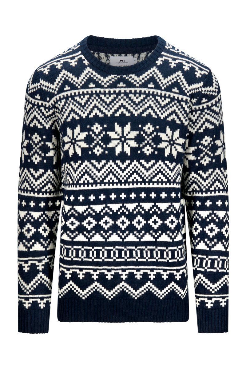 Jacquard strikkegenser