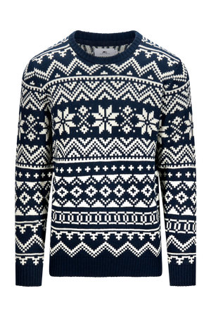 Jacquard strikkegenser