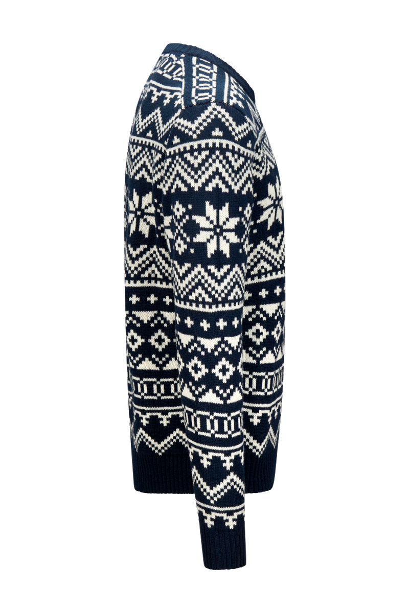 Jacquard strikkegenser