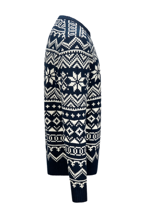 Jacquard strikkegenser