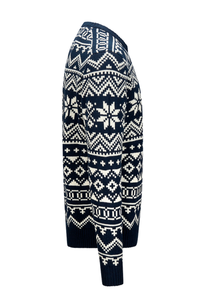 Jacquard strikkegenser