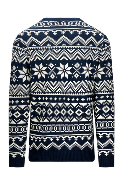 Jacquard strikkegenser