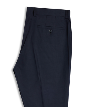 Navy Check Super 140 Pant