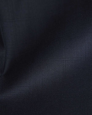Navy Check Super 140 Pant
