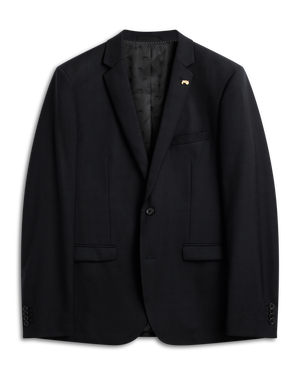 Navy Check Super 140 Jacket