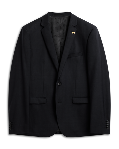 Navy Check Super 140 Jacket