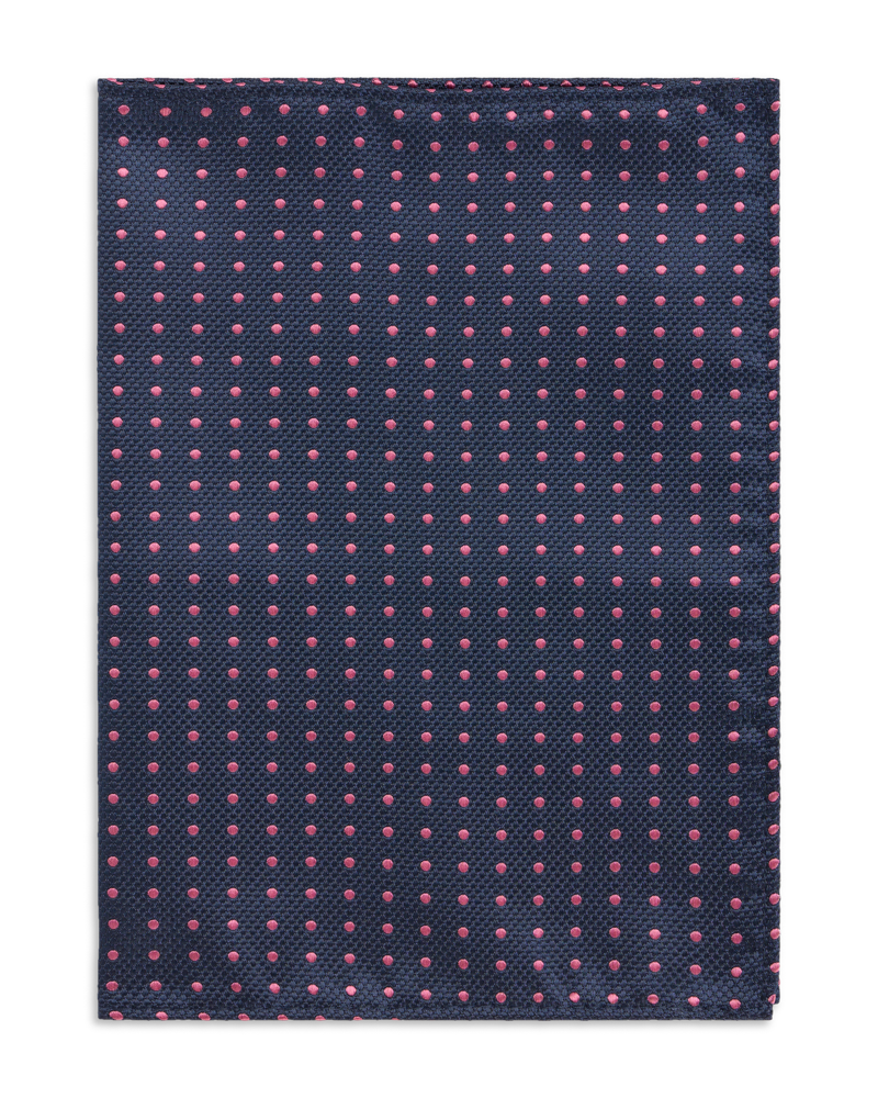 Navy with pink dots hankie