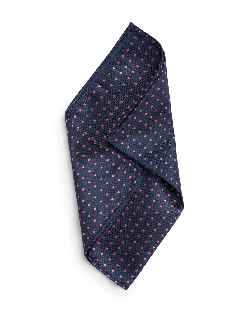 Navy with pink dots hankie