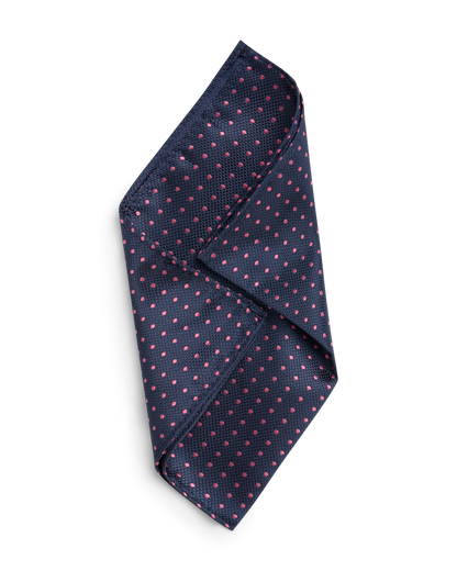 Navy with pink dots hankie