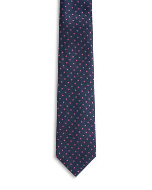 Navy with pink dots tie