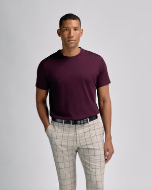 Fine Wool T-shirt Purple