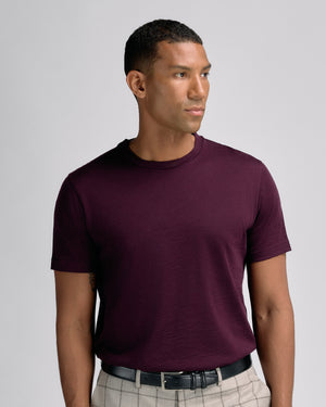 Fine Wool T-shirt Purple