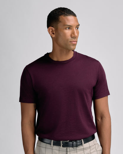 Fine Wool T-shirt Purple