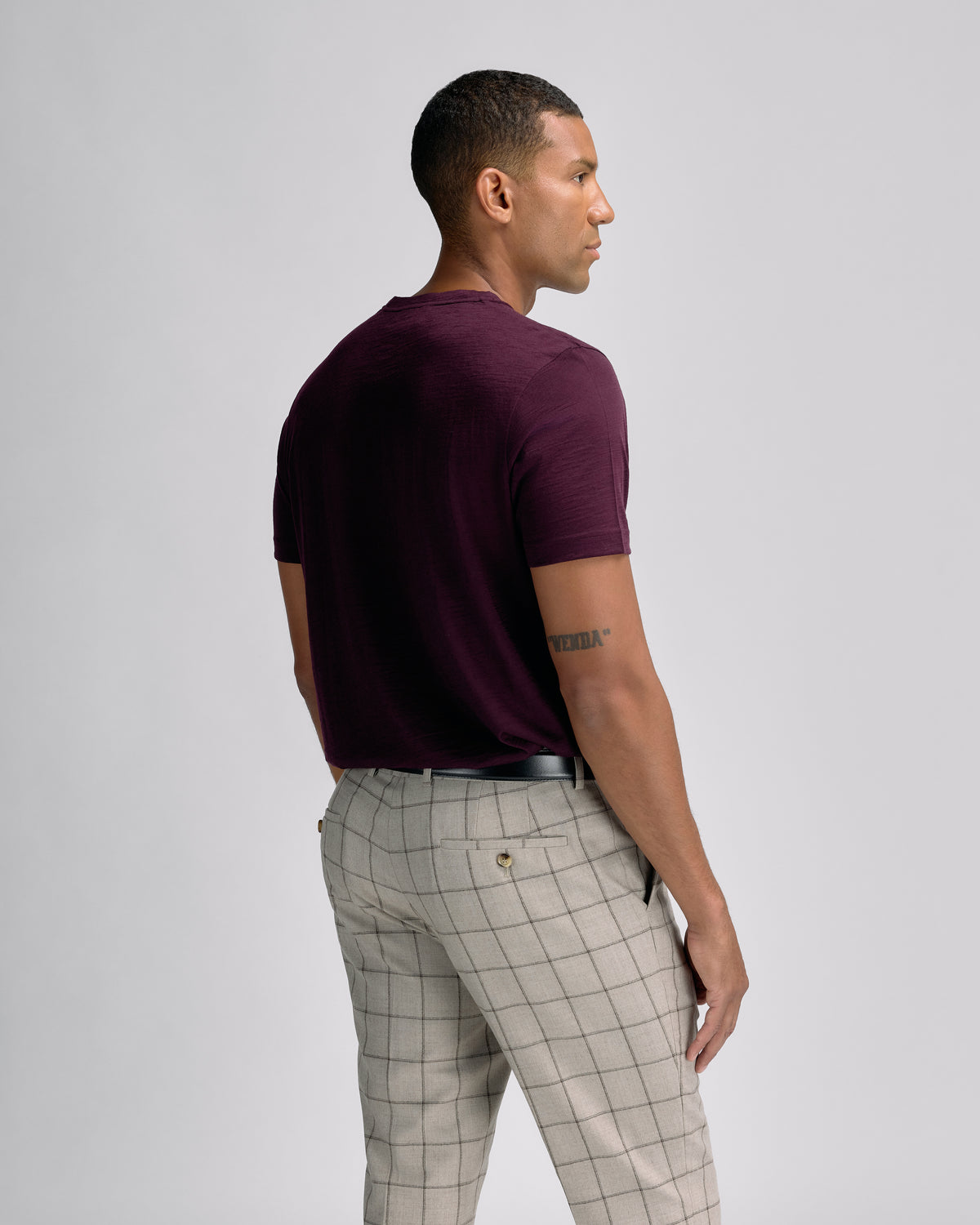 Fine Wool T-shirt Purple