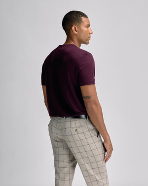 Fine Wool T-shirt Purple