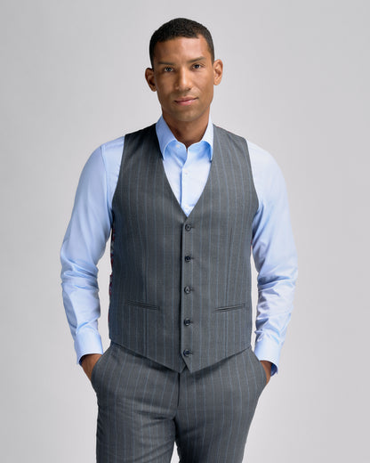 Double Stripe Grey Vest