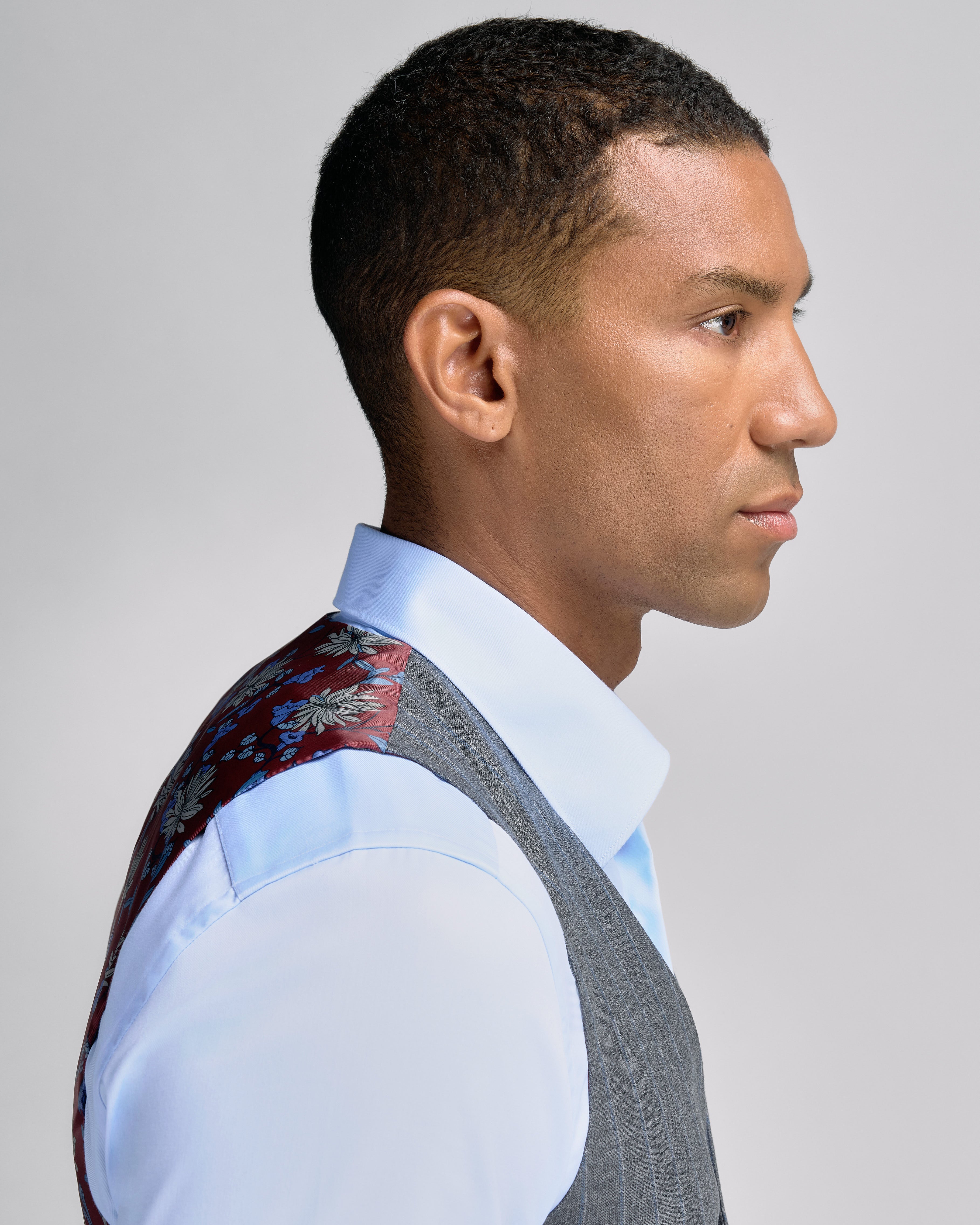 Double Stripe Grey Vest