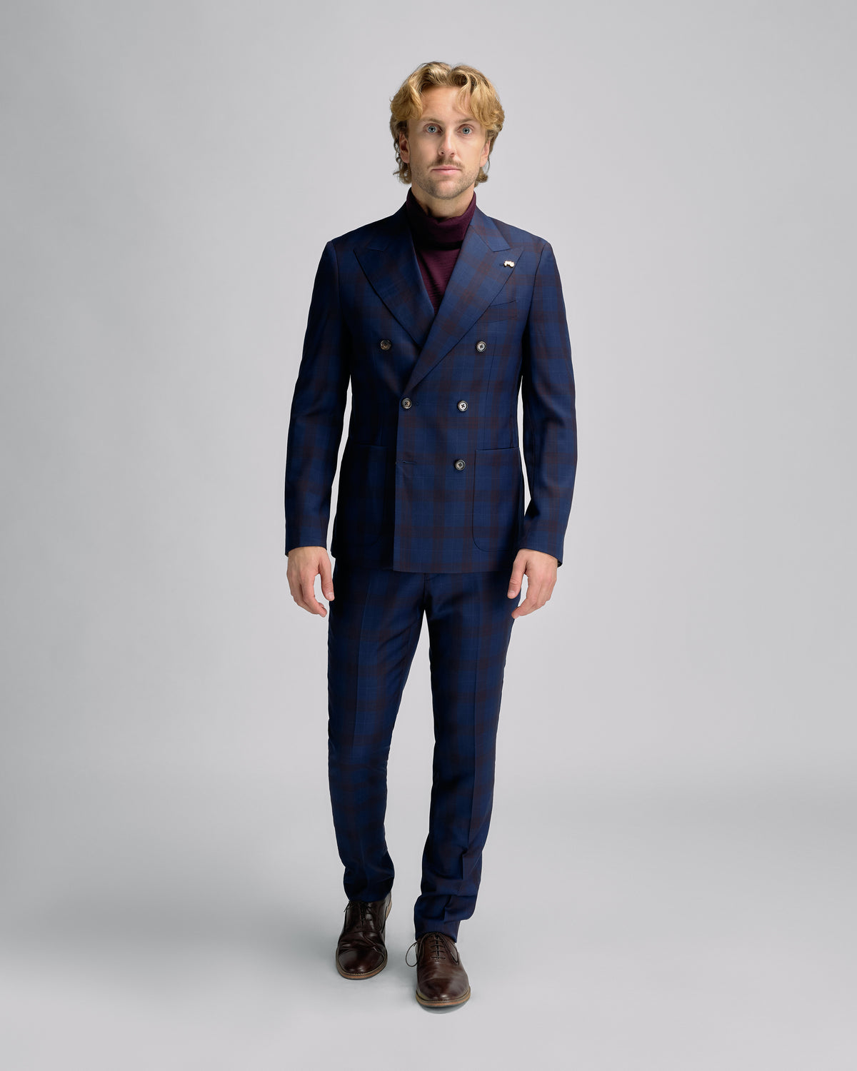 Blue Red Check Pant