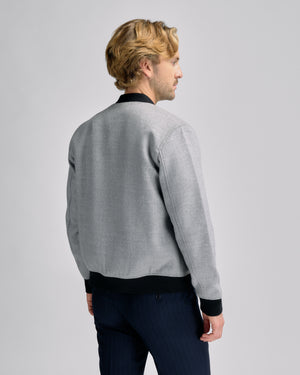Bomber Wool Jacket Light Grey