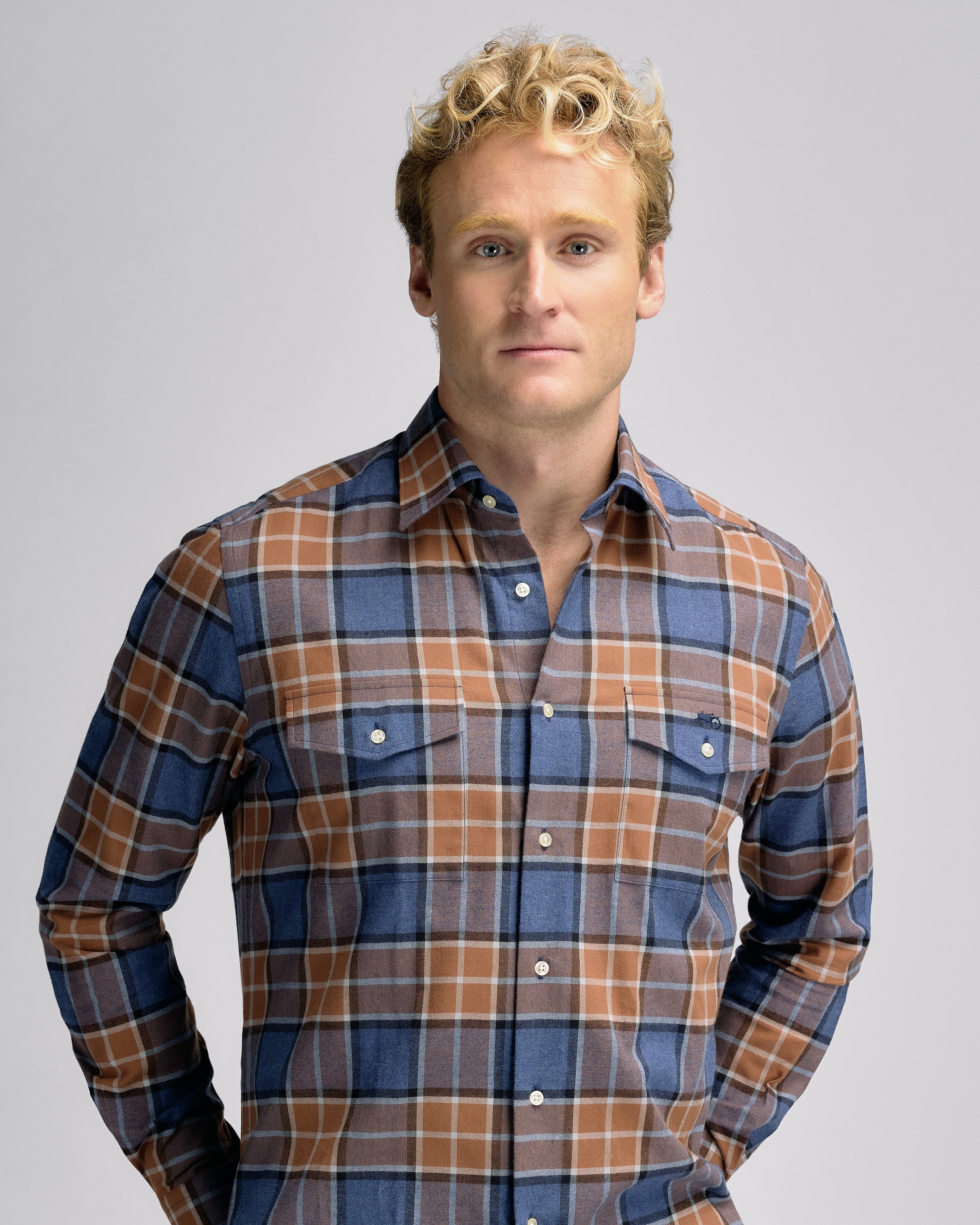 Big Check Brown Shirt R