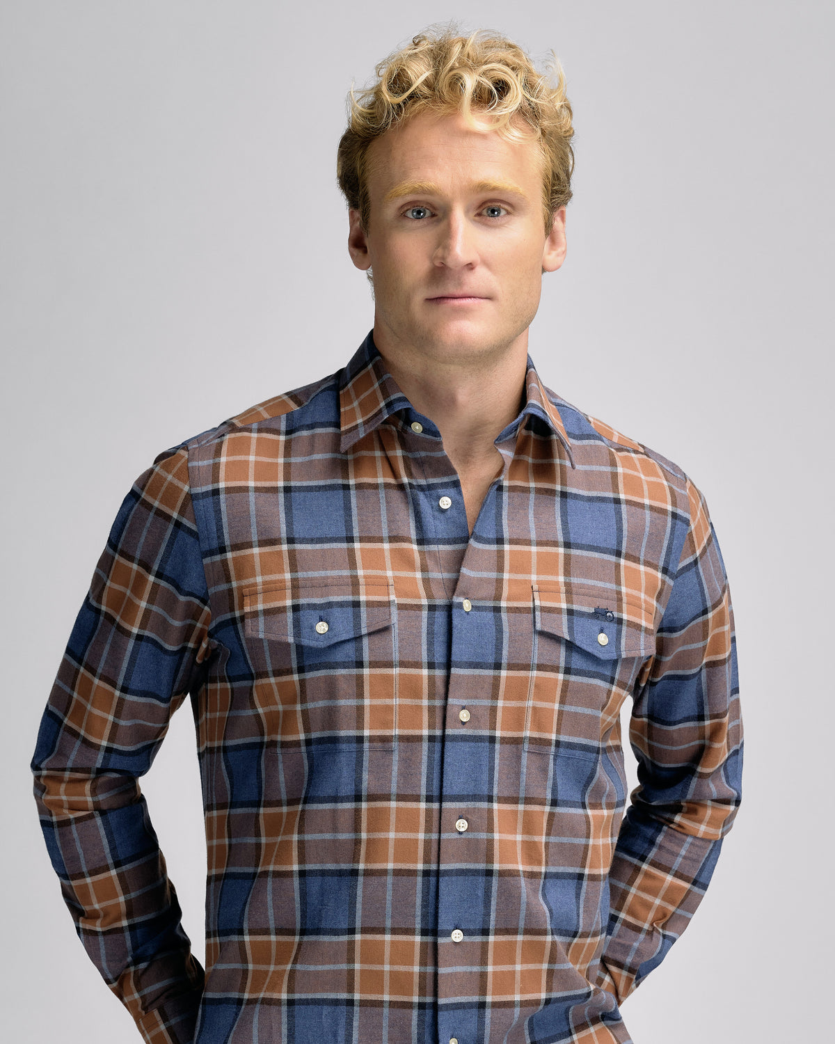 Big Check Brown Shirt R