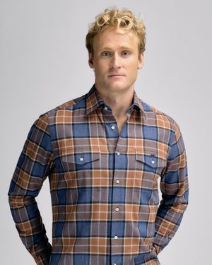 Big Check Brown Shirt R