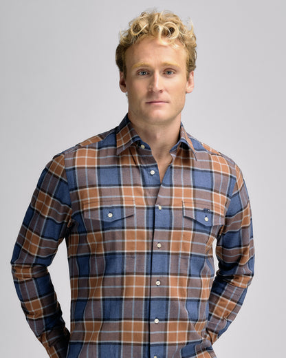 Big Check Brown Shirt R