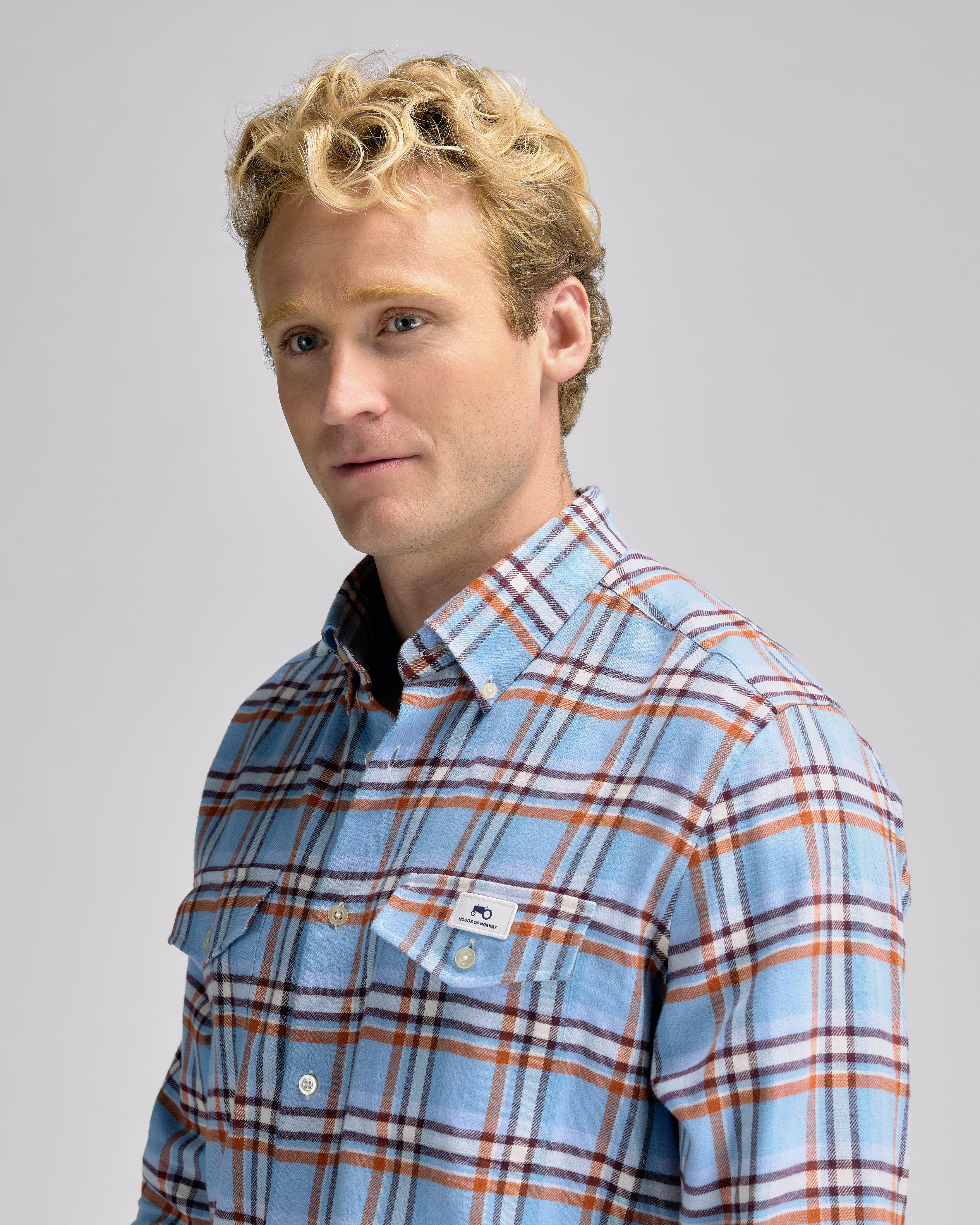 Bold Check Blue R