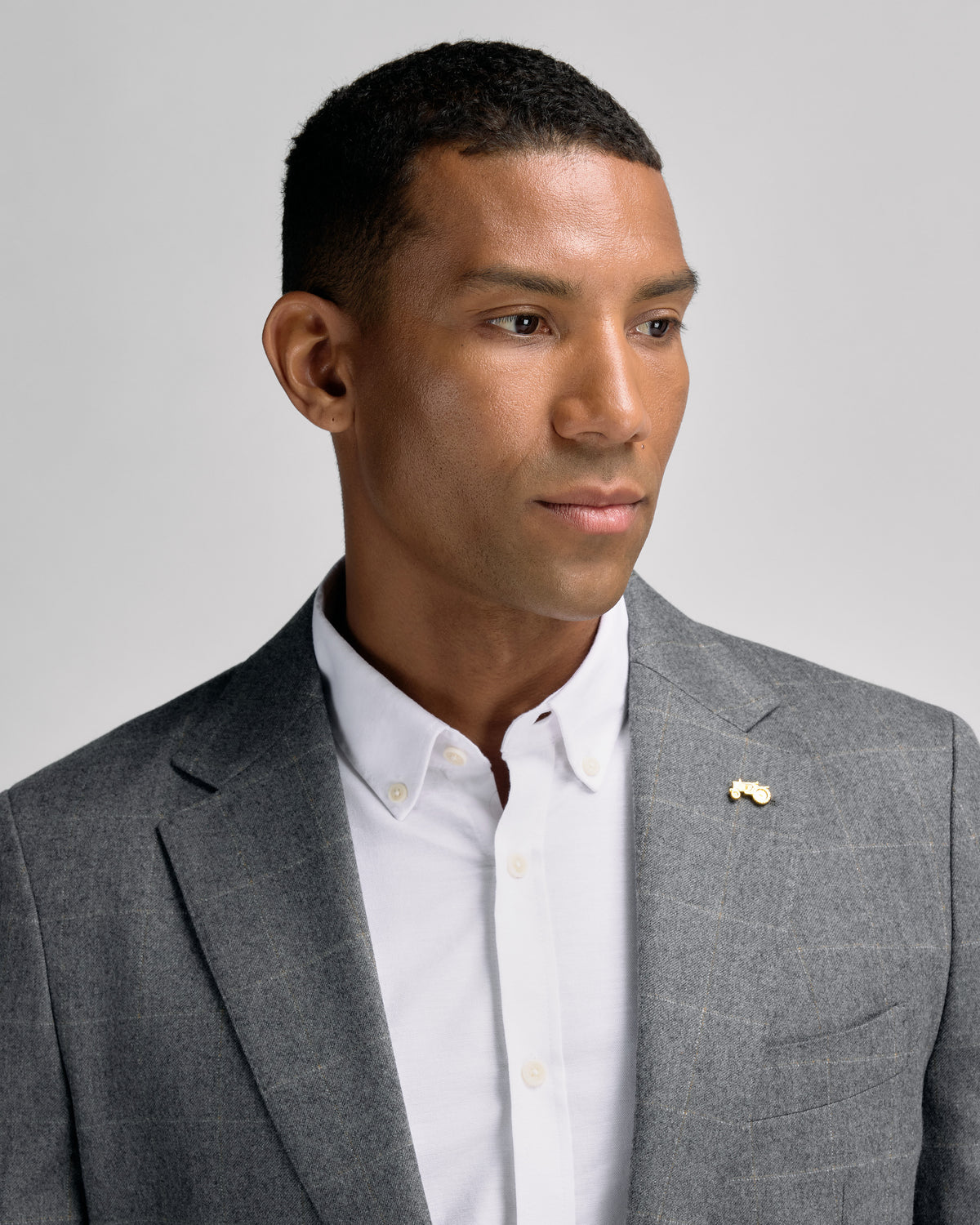 Flanell Grey Check Blazer