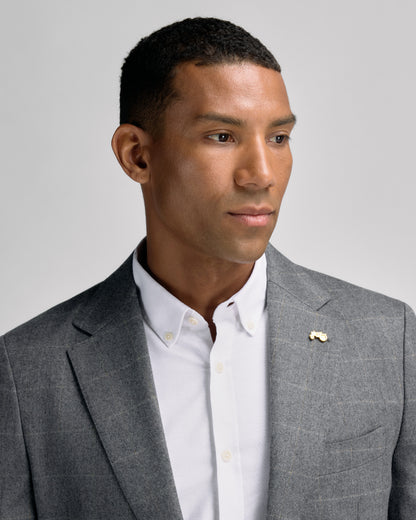 Flanell Grey Check Blazer