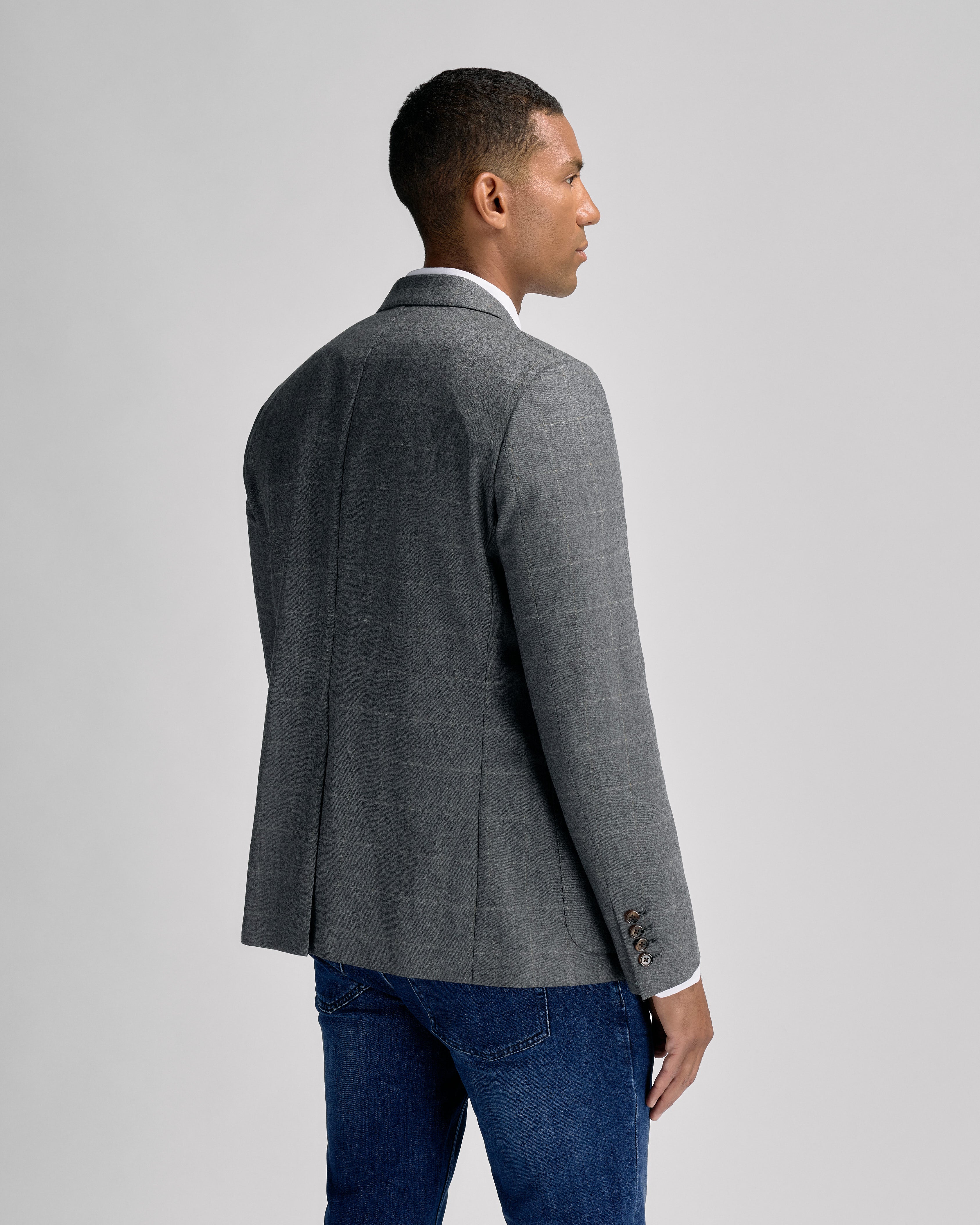 Flanell Grey Check Blazer