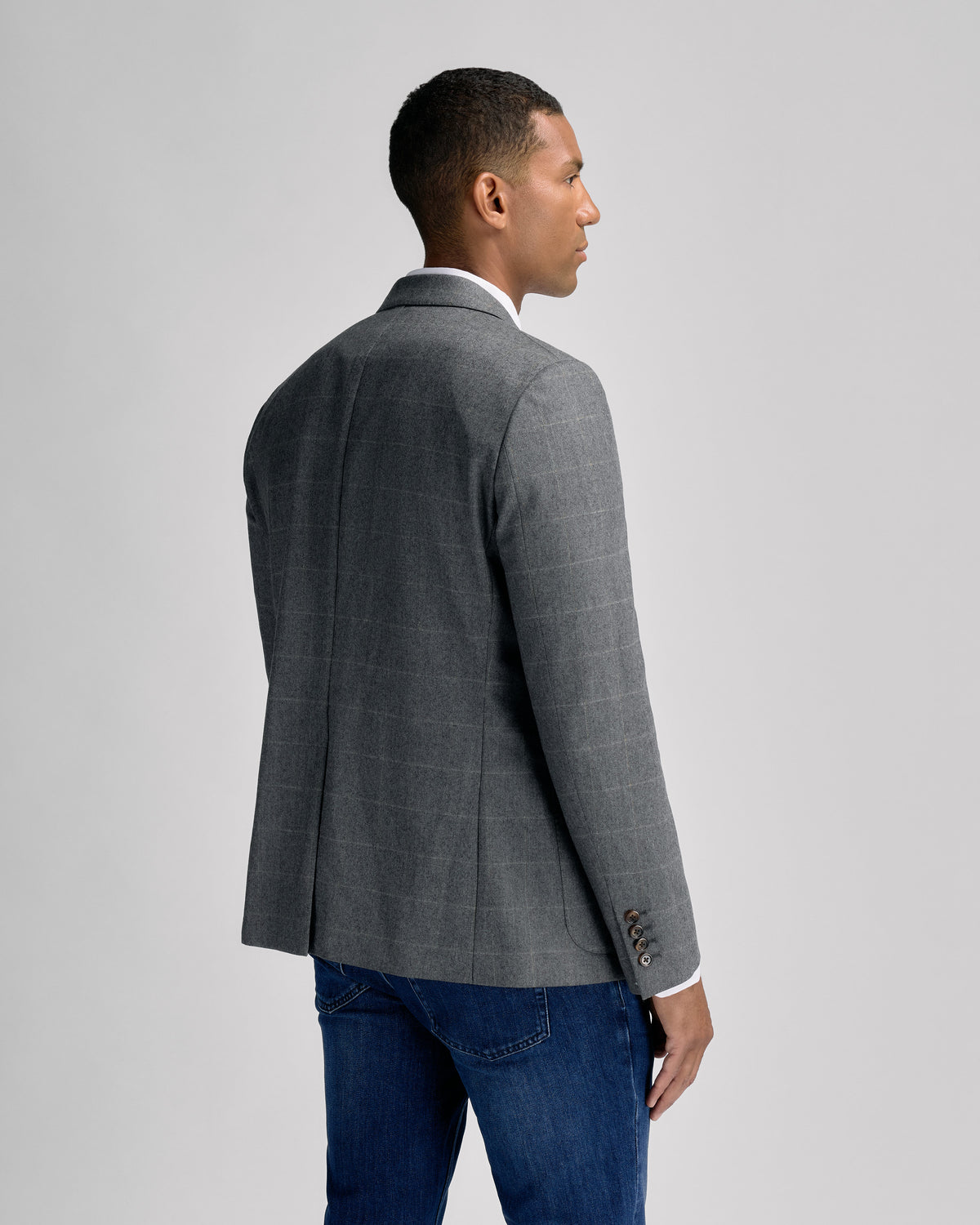 Flanell Grey Check Blazer