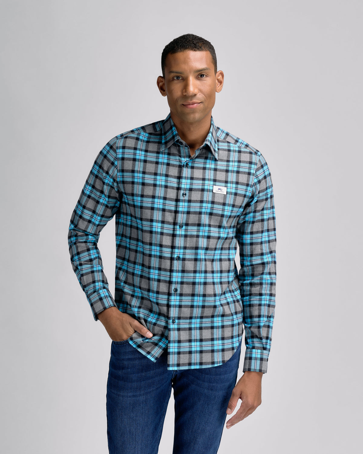 Turquoise Check Shirt R