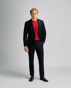 White Red Stripe Jacket S