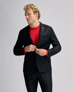 White Red Stripe Jacket S